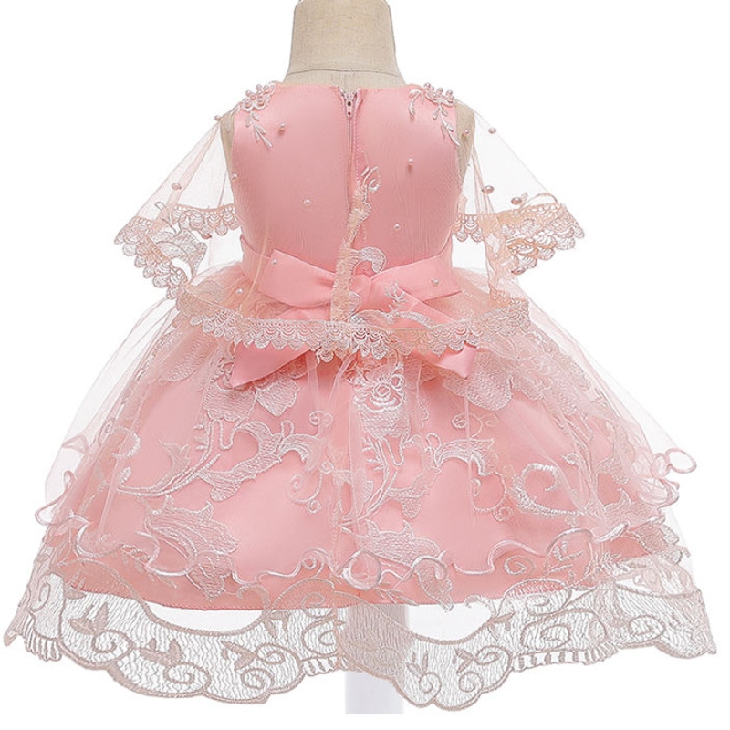 Ansoo Child Seveless Pink Party Kids Girl Dress Cotton Elegant Princess Dress for Gir