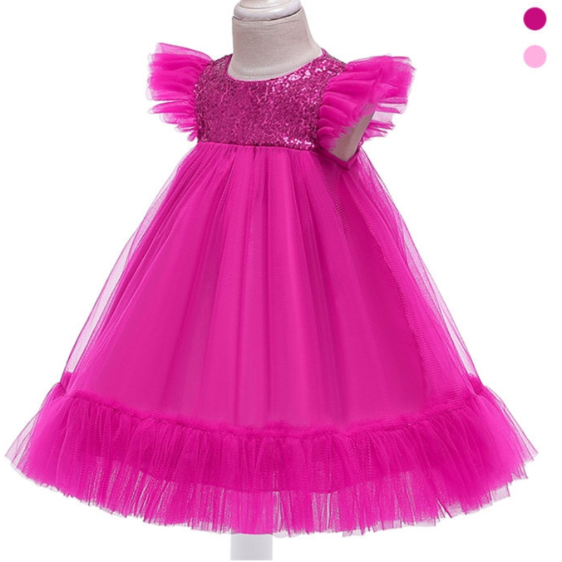 Ansoo Pink Tutu Flower Girls \\ 'Children Partes Princess Bade Gird Wedding Dress 2-10パーティーウェディングガールズキッズ