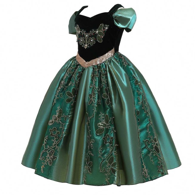 Baige 3-8歳の古い女の赤ちゃんの花のドレスキッズファンシー服子供パーティーフロック