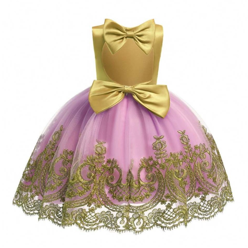 2021 Baige Kids Garment Christmas Frock新生児の赤ちゃんの誕生日パーティードレスB-8086