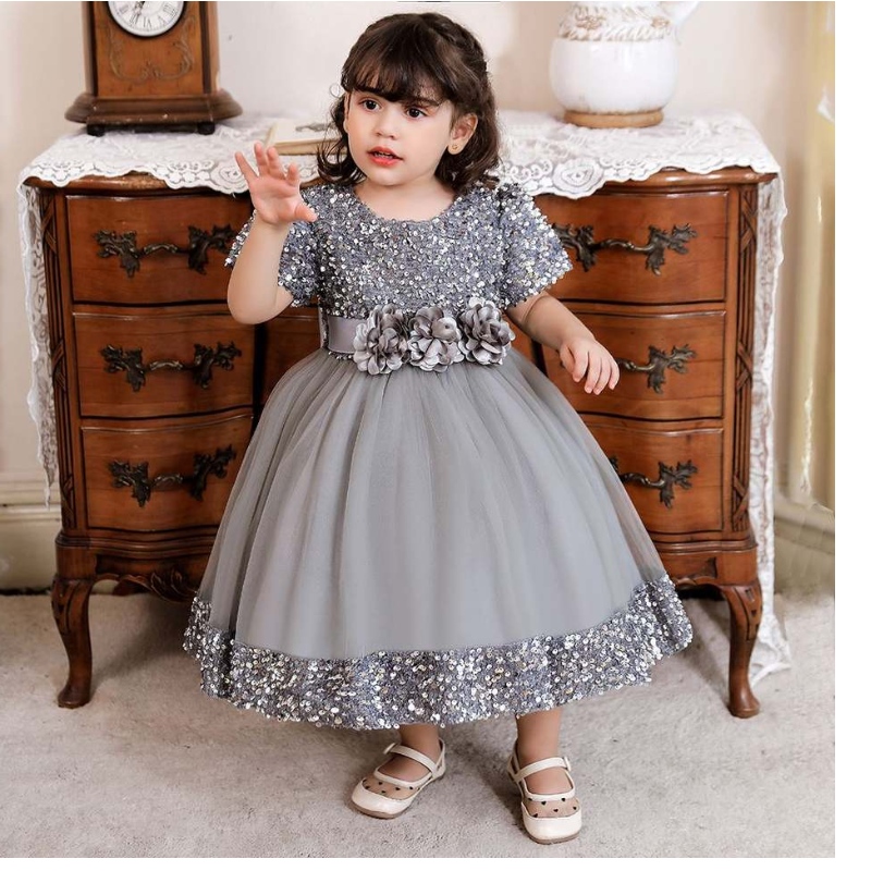 Baige New Children Frock Design for Baby Girl Ball Gowns FlowerKids2歳の洗礼ドレス