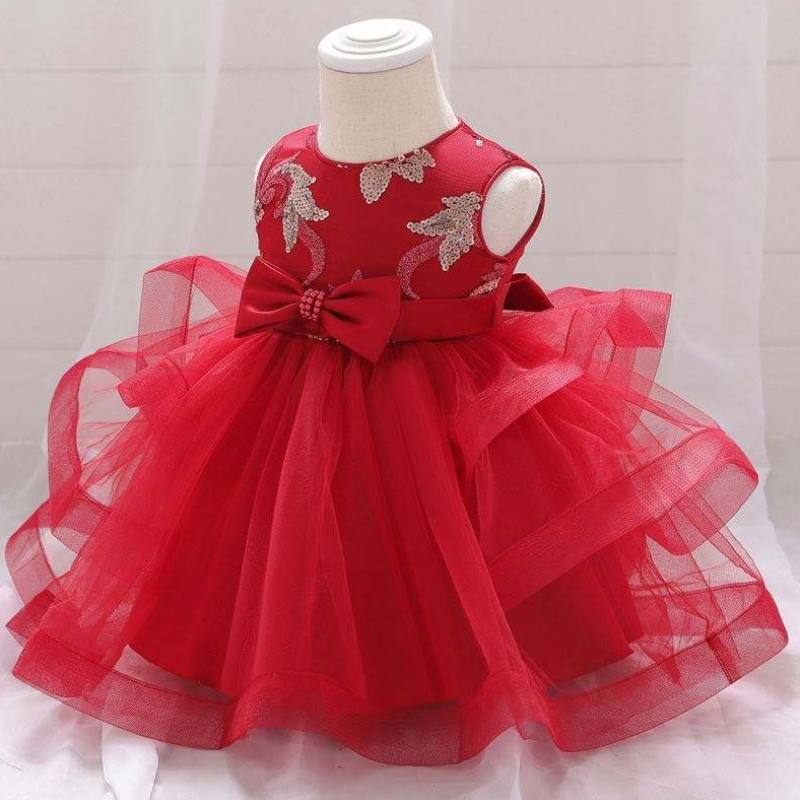 Baige Embroidery Bady Girl Party Dress Children Frocks Designs Baby Birlder Birthday Party Dress L1929XZ