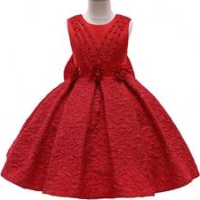 Baige高品質のファッションガールズパーティードレス最新の子供ドレスデザイン長い衣服T5176