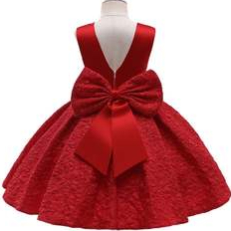 Baige高品質のファッションガールズパーティードレス最新の子供ドレスデザイン長い衣服T5176