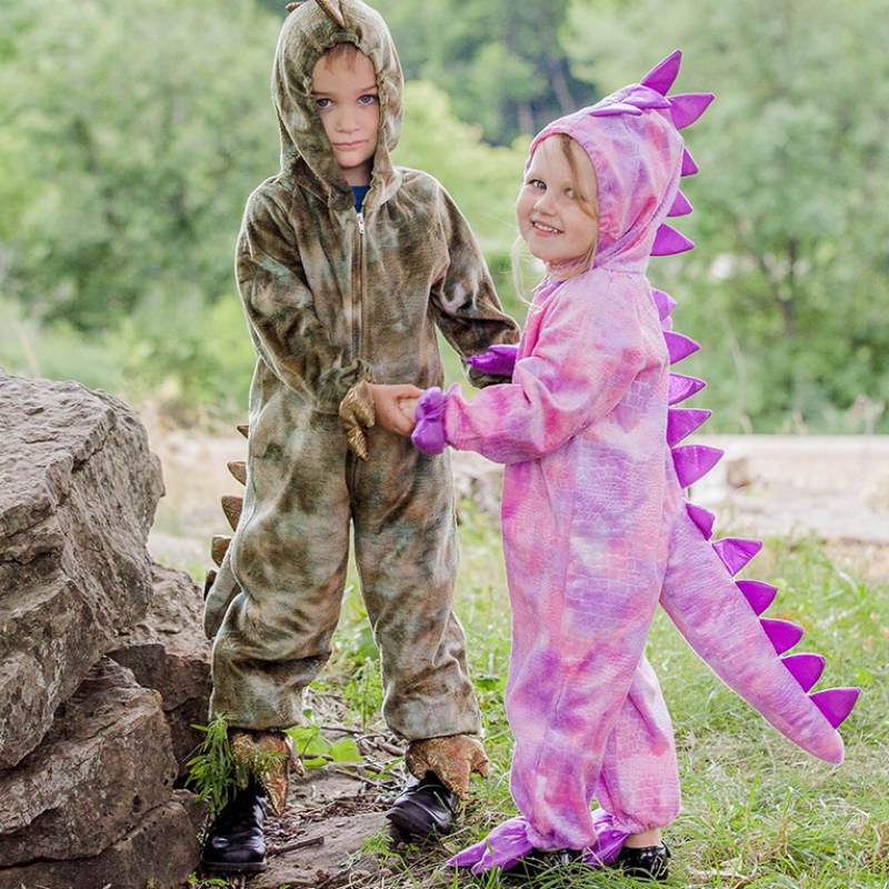 子供の恐竜の服コスプレジャンプスーツかわいいティラノサウルスレックスジュラシックコスチューム