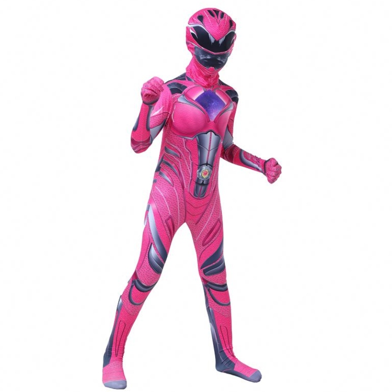 2022複数のカラーボーイハロウィーンカーニバルパーティーThunder Red PowerRangerコスプレコスチューム