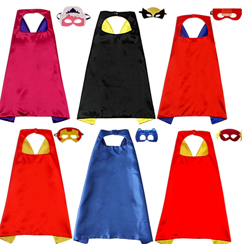 おもちゃの男の子スーパーヒーローケープボーイギフトボーイズ漫画ドレスアップコスチューム3〜10歳