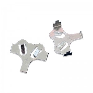 ボタンセルCR2032バッテリーホルダー精密ニッケルメッキバッテリースタンプ安定3V 0.25mm