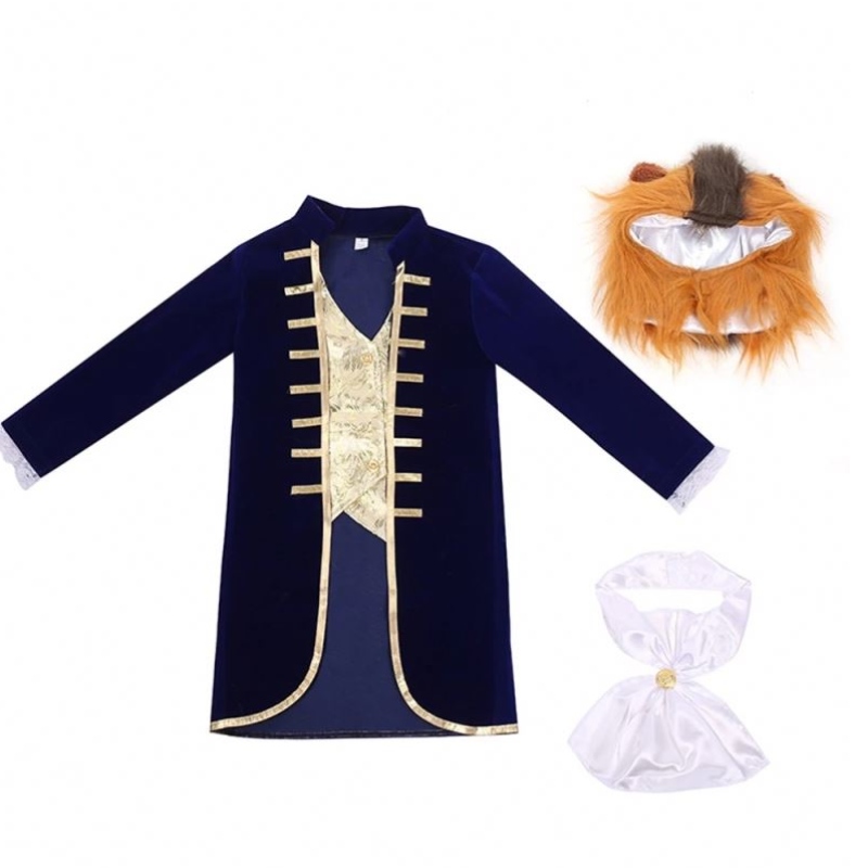 男の子の幼児ハロウィーンコスプレビーストプリンスキッズプリンスコスチュームヘッドギアタイHCBL-014