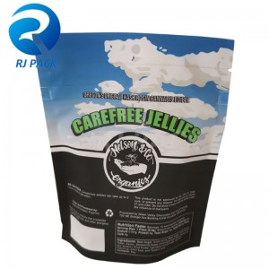 子どもの抵抗性ジップロックを備えた100％リサイクル可能なスタンドアップポーチ