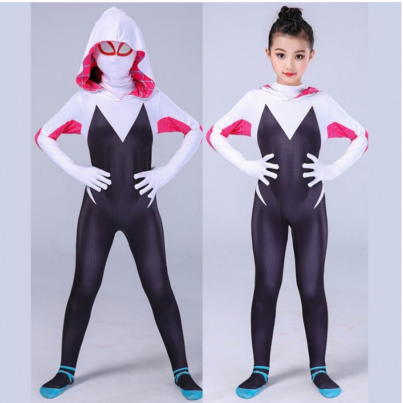 テレビ&ムービーコスチュームスーパーヒーローコスチュームスパイダーマンボディスーツキッズスパイダーマンジャンプスーツハロウィーンコスプレアニメ服
