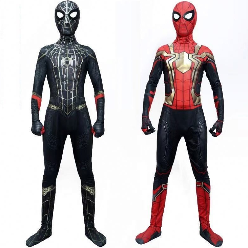 子供向けのスーパーヒーローコスチュームボディスーツハロウィーンコスプレジャンプスーツ3Dスタイルアダルトスパイダーマンスーツコスプレ衣装