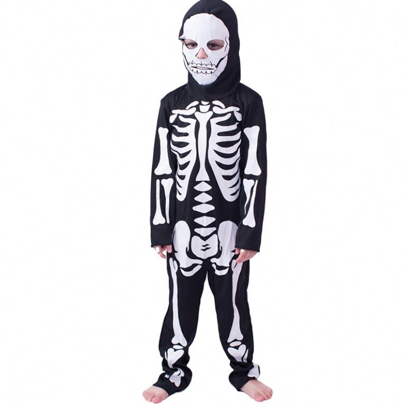 ハロウィーンの子供の衣装男性のためのcosマスカレードコスチュームスカルスケルトンゴースト服ホラー服の衣装