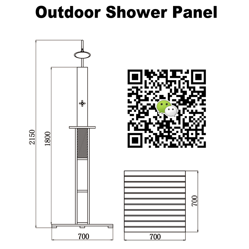 屋外シャワーパネルCF 5010、ウッド屋外シャワーパネル、ガーデンシャワーパネル、無料スタンディングシャワー