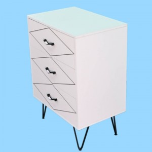 ラグジュアリーファクトリーカスタマイズMDFウッドナイトスタンドホーム使用ベッドサイドテーブルナイトスタンド