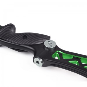 Elongarrow 25インチRh/lhブラックとグリーンの混合色の再走行弓のライザー