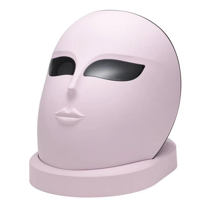 LED FACEMâsk光療法7色の皮膚の若返り療法LEDフォトンマスクライトフェイシャルスキンケアアンチエイジングスキンタイトニングウィンクルトーニングマスク（顔&ネック用）。
