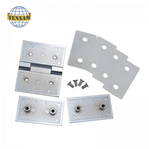 内向きの湾曲したヒンジ