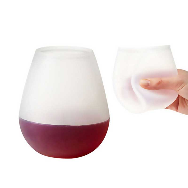 旅行ピクニック用の屋外シリコーンワイングラスの壊れやすいシリコンカップ
