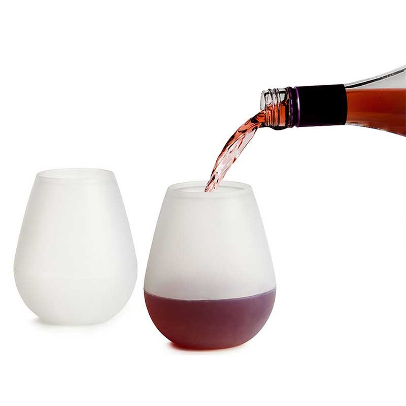 旅行ピクニック用の屋外シリコーンワイングラスの壊れやすいシリコンカップ