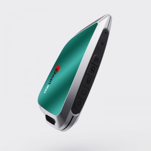 スマートLCDカーキー、アップグレードキーレスエントリ、グリーンカーキーオートロック&ロック解除リモートカースターター、キーフォブ交換防止防止アクセサリー、車両ロゴディスプレイ