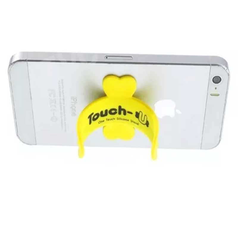 高品質の電話uシェイプシリコンスマートフォンスタンドホルダーパーソナライズされた電話スタンドシリコンスラップホルダー