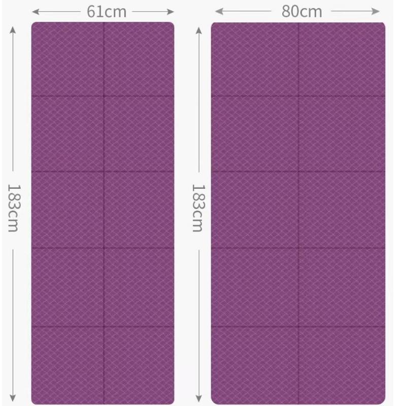 卸売折りたき旅行ヨガマット4mm/5mm厚さクラスエクササイズ、オフィスレスト、パークキャンプに持ち運びが簡単