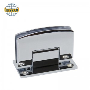 90度の壁からガラスドアヒンジ亜鉛合金バスルームガラスシャワーヒンジ