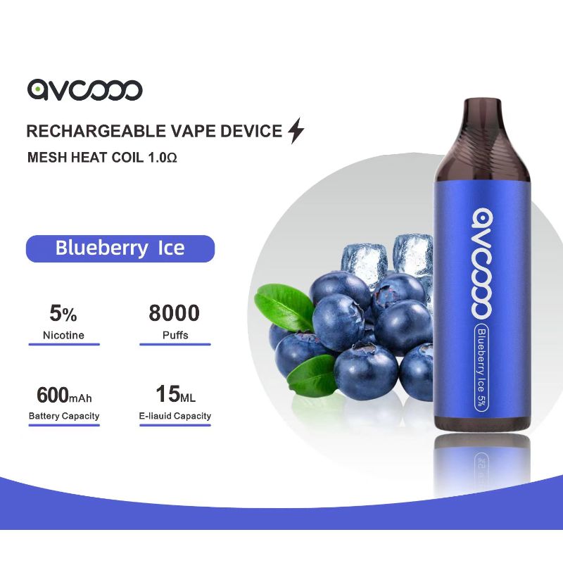 avcooo充電式のvapeデバイス8000パフ