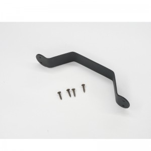 BH003納屋のドアハンドルセット、スライド式納屋のドア、ゲート、ガレージ、小屋用の黒い固体スチールプルハンドル