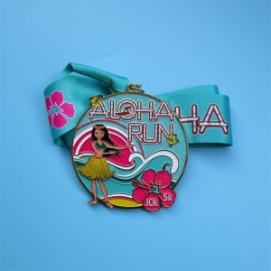 カラフルなソフトエナメルランニングメダル賞