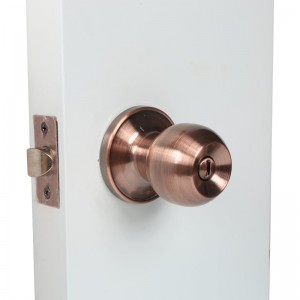 2501ベッドルームとバスルーム用のプライバシードアノブ、インテリアキーレスボールドアロック - アンティーク銅