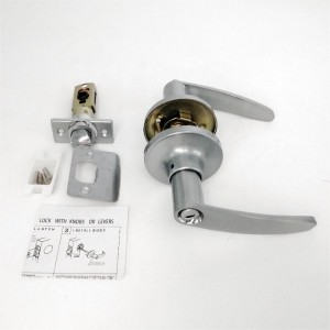 7302プライバシードアハンドル取り外し可能なラッチプレート、ベッドルームとバスルーム用のすべての金属ドアレバーロックセット