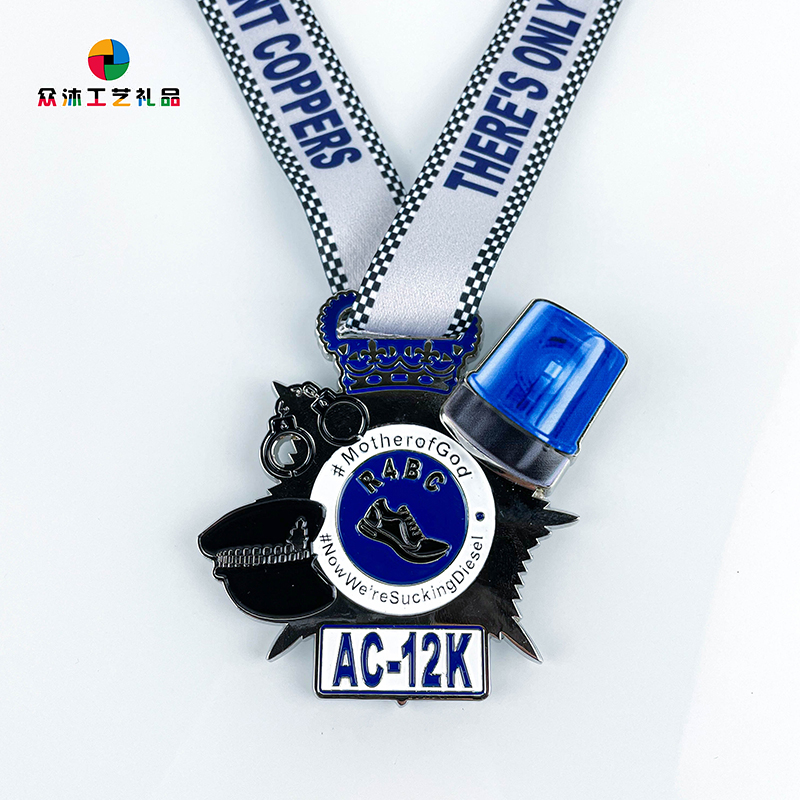 お土産用のユニークなデザインカスタムロゴLEDスポーツメダリオンメタル3Dエナメルメダル