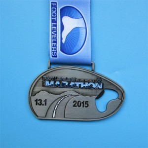 カスタムメダリオンネックレスサイクリングメダルアンティークメッキ金属メダル