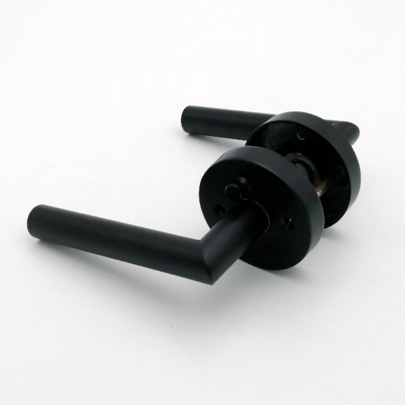 R7505ドアハンドルブラック、プライバシードアレバーベッドルームバスルーム用のインテリア、コンテンポラリースリムモダンデザインヘビーデューティドアレバー