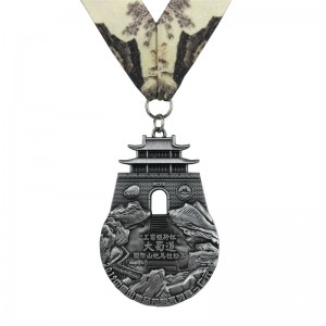 パーフェクトデザインアンティークブラスゴールドシルバー4Dメタルメダルイベントメダルアワード