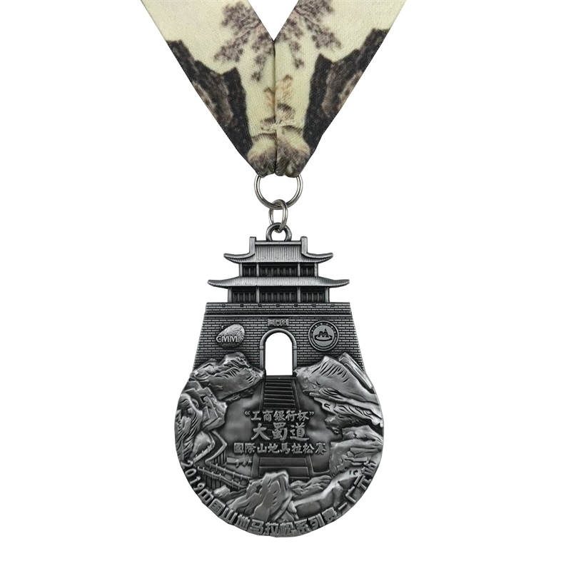 パーフェクトデザインアンティークブラスゴールドシルバー4Dメタルメダルイベントメダルアワード
