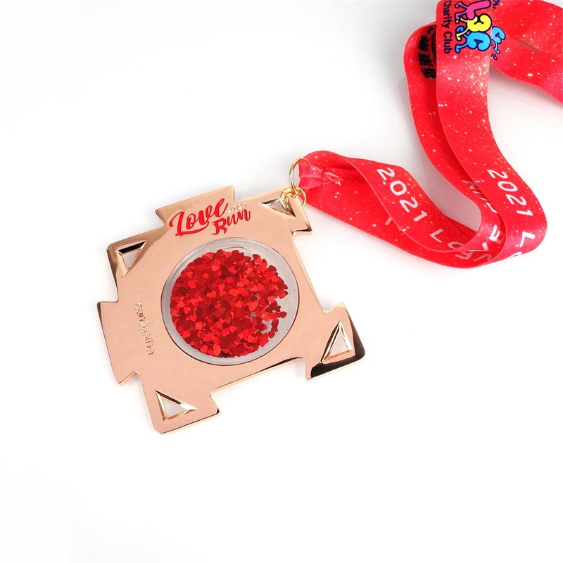 リボンPVCプラスチックメダルを備えた排他的なデザインキャストメタルメダル
