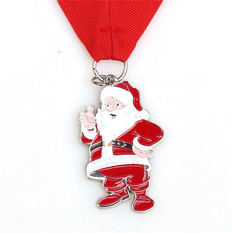 サンタランニングメダルカスタムメダルギフトのクリスマス