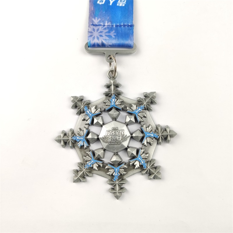 サンタランニングメダルカスタムメダル宝石付きのクリスマスメタルメダルのギフト
