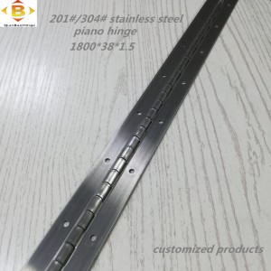 カスタマイズされたロングヒンジ201#304#厚さ1.5mmステンレススチールピアノヒンジ連続列キャビネットピアノヒンジ