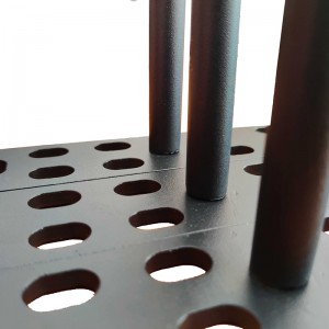 取り外し可能なサポートロッド付きの高品質のブラックパウダースプレースチールフローティングブラケット