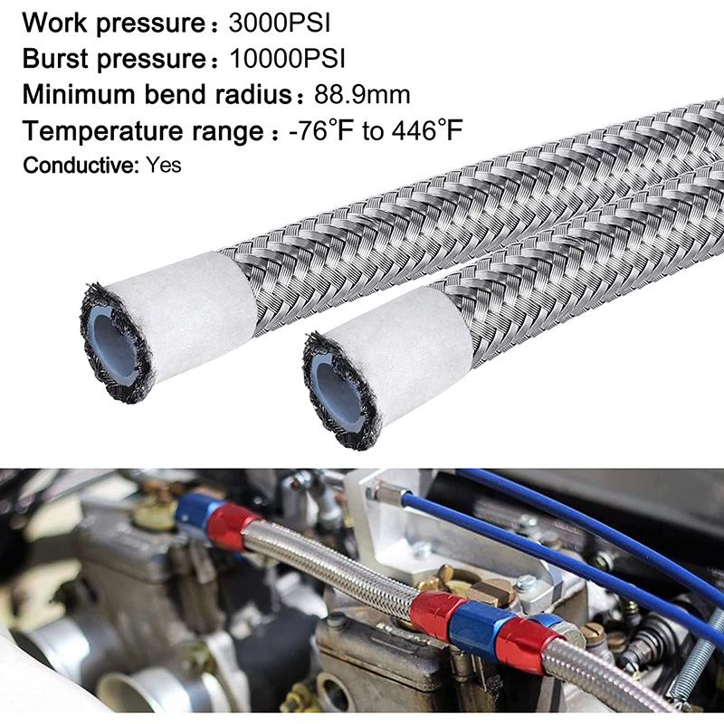 PTFE E85燃料ラインホースステンレス鋼の編組