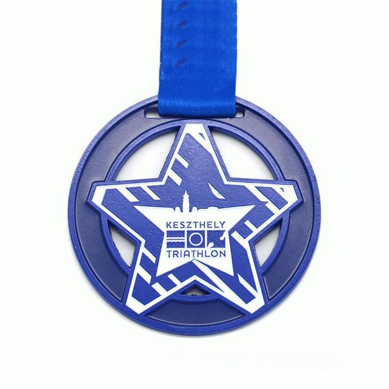 カスタムメタル彫刻クールスポーツエナメルメダルトライアスロンメダル3D