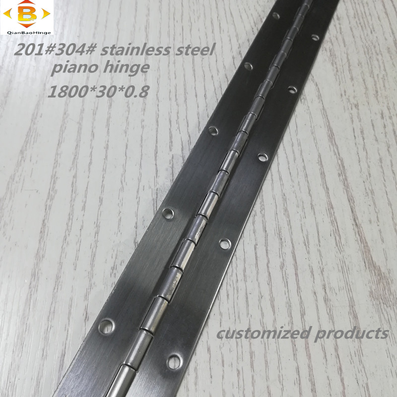 カスタマイズされたロングヒンジ201#304#厚さ0.8mmステンレス鋼太いピアノヒンジ連続列キャビネットピアノヒンジ