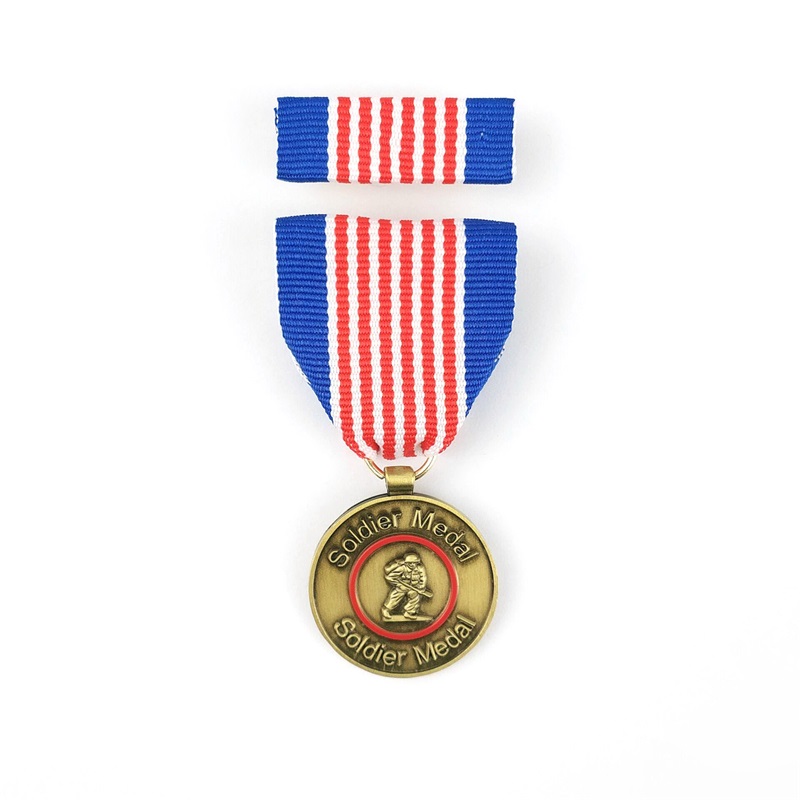 カスタムシャイニーゴールドメッキ会社のロゴメダルオブオナー