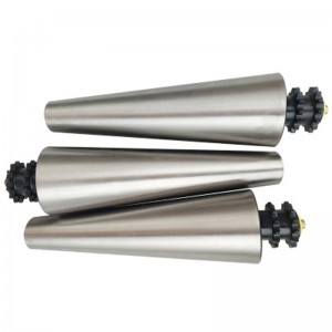 円錐円錐ローラー曲線ローラーコンベア円錐電気ローラーPLCコントロール円錐スリーブ電気ローラー