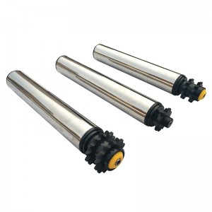 スモールチェーンホイール電気ローラー直径38/50/60/76同期ベルトマルチウェッジベルトOリングチェーンホイール亜鉛メッキパワーローラー