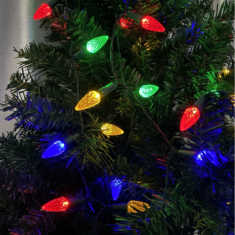 スマートC9ストロベリークリスマスライトセット屋外の防水ledRGBカラフルなクリスマスライトストリング